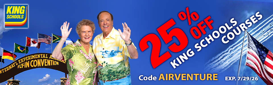 Airventure 25% Off Sale. Enter code Airventure at checkout.
