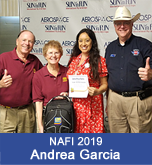 NAFI 2019 Scholarship recipient Andrea Garcia
