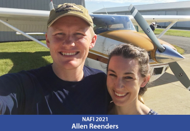 NAFI 2021 Scholarship recipient Allen Reenders