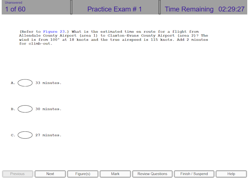 FAA-style Practice Exams